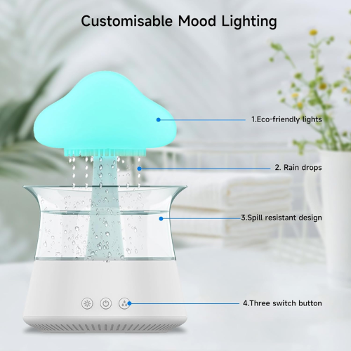 Starlight Air Humidifier, Rain Cloud Humidifier Aroma Diffuser Micro Humidifier Portable